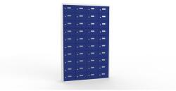 Malow Ron I hegesztett szekrény személyes tárgyak elhelyezésére, 40 rekesz, hengerzárral, szürke/sötét kék - manutan - 705 041 Ft