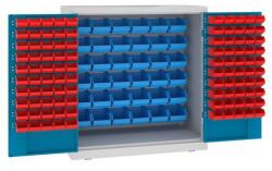 Malow Fém műhelyszekrény dobozokkal, 104 x 100 x 50 cm, szürke/világoskék