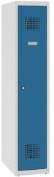 Malow Alacsony iskolai öltözőszekrény, egyajtós, 300 mm, szürke/kék, hengerzárral