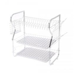 Rosberg R53000O edényszárító, 3 szintes, 45x43x24 cm, kivehető tálcák, pohár- és edénytartó, króm, króm (R53000O)