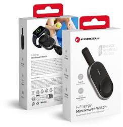 Forcell F-energy Mini Apple watch kompatibilis vezeték nélküli töltő / power bank, fekete (1A 2, 5W/1200 mAh)