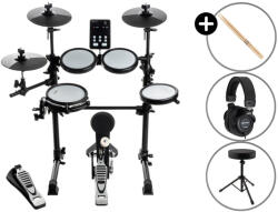 NRG EDK-100 Student Kit Set Black elektromos dobszett + Fejhallgató, dobverő, dobszék