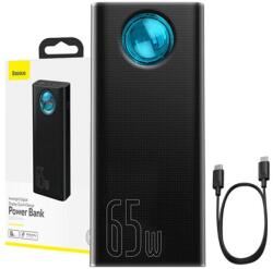Baseus Amblight külső akkumulátor, 30000mAh, 4xUSB, USB Type-C, 65W, fekete
