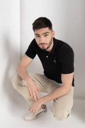 La Martina LA MARTINA, Galléros piké pamutpóló, Fekete, 2XL (BPMP01-PK031-09999-XXL)