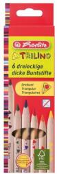 Herlitz Trilino vastag natúrfa színes ceruza, 6 szín (10103935)