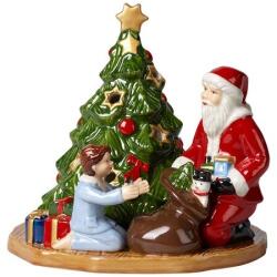 Villeroy & Boch Porcelánból készült karácsonyi motívumú gyertyatartó 15 cm, karácsonyi játékok (367173)