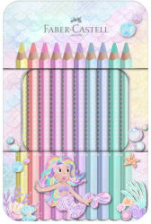 Faber-Castell Set cadou 10 creioane colorate Sparkle Jumbo Faber-Castell FC210910, Pastel (FC210910)