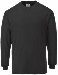 Portwest FR11 Lángálló és Antisztatikus Kereknyakú Póló Fekete M