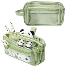  K405 tartós anyagból készült tolltartó 3 rekesz, ablakos (ND32_K405)