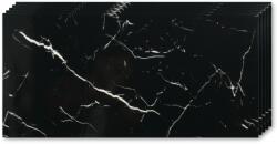 Tapetoo Home Decor 40 db öntapadó márványutánzat készlet, Vízálló, Modern kivitel, Könnyen felszerelhető, Erős ragasztó, 2 mm vastag, 7, 2 nm fedőfelület, 30 x 60 cm, fekete/fehér (set-40xMarmura-250-13-30x60cm)