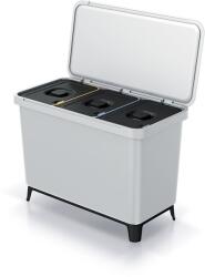 Prosperplast Systema hulladékgyűjtő, Prosperplast, Műanyag, 3 x 10 l, Fehér (81018)