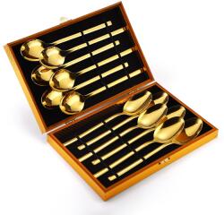 TRENDY S TRENDY'S kanál készlet, rozsdamentes acél, 12 db, arany (TCM-105G)