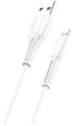 USAMS u35 adatkábel, usb - lightning, 2a, gyorstöltő, 100cm, törésgátló, fehér, kompatibilis: Apple iPhone 14 Plus / iPhone 14 Pro / iPhone 14 (SJ364USB02)
