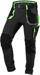 NEO TOOLS NEO 81-290-XL Munkanadrág, Premium, 4 Irányban Önbeálló Anyag, Fekete-Zöld, XL