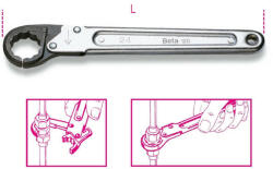Beta 120 Nyitható racsnis hollander kulcs, krómozott, barnított fejjel 27