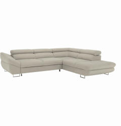 TEMPO KONDELA Sarokülőgarnitúra, szürke-bézs taupe, jobbos, FABIA