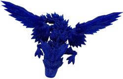 3D Morph Lab 3D Print 3D Morph Lab - Pui de dragon cu aripi, cristal, albastru, cosmic (3DML1000368)