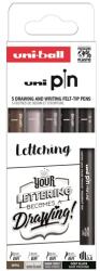 uni Pin Lettering 5 darabos rajzmarker készlet (2UPIN5PASP012) - officedepot