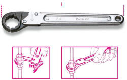 Beta 120 Nyitható racsnis hollander kulcs, krómozott, barnított fejjel 30