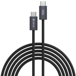 DEVIA Extreme Adatkábel Type-C - Type-C, Cipőfűző, Fekete - fizz - 5 210 Ft