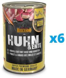 BELCANDO Super Premium Csirke, kacsa és köles 6x400 g nedves kutyaeledel