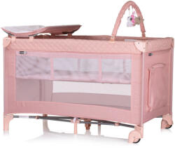 Chipolino Luna multifunkciós utazóágy - Pink marshmellow - pepita