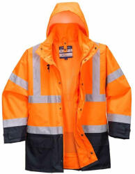 Portwest S768 Executive Jól Láthatósági Kabát 5 az 1-ben - S, Narancs/Sötétkék