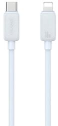 USAMS KY cablu de date (Tip-C - fulger, 30W, încărcător rapid, 100cm) FEHÉR SJ692USB02 (SJ692USB02)