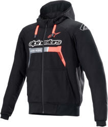  Alpinestars Chrome Ignition protektoros kapucnis pulóver | Black/Fluo red