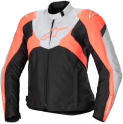  Alpinestars STELLA T-JAWS V4 WP Női vízálló textil kabát | Black/Ice Gray/Fluo Coral