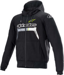  Alpinestars Chrome Ignition protektoros kapucnis pulóver | Black/Fluo yellow