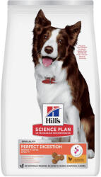 Hill's Science Plan kg Hill's Science P14lan Perfect Digestion Adult 1+ Medium csirke & barna rizs száraz kutyatáp