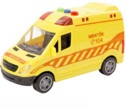  Lendkerekes magyar mentőautó fény- és hangjelzéssel (14 cm) (64886)