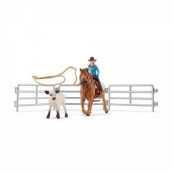 Schleich Cowboy distracție cu lasso (OLP102642577) Figurina