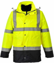 Portwest S471 Jól Láthatósági Contrast Traffic Kabát 4 az 1-ben - L, Sárga/Sötétkék
