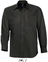 SOL'S SO16000 Férfi Hosszú Ujjú Ing Fekete 2XL