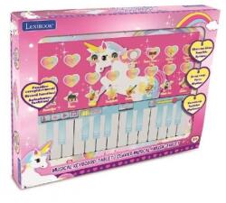 Lexibook Unikornis zenélő billentyűk tablet, LEX-KBPAD100UNI