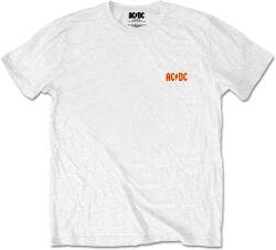 AC/DC Logo (Back Print) White S Ing (ACDCBPTSP02MW01)