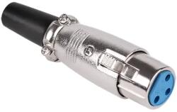  WTY0044 Forrasztható XLR aljzat kábelre, 3 pólusú, fém (WTY0044)