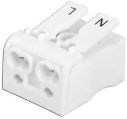  ZLA0957A Oldható vezetékösszekötő, gyorscsatlakozó, 2pólusú, 4x2, 5mm2 (max. 24A) /db (ZLA0957A)