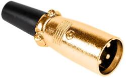  WTY0051 Forrasztható XLR dugó kábelre, 3 pólusú, fém, aranyozott (WTY0051)