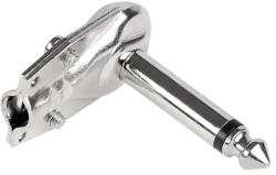  WTY0024 Forrasztható 6, 3mm mono jack dugó vezetékre, fém, pipa (WTY0024)