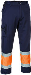 Portwest E049 Jól Láthatósági Munkavédelmi Nadrág - 2XL, Sötétkék/Narancs