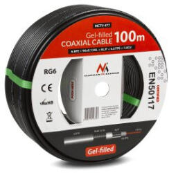 Maclean MCTV-477 koax kábel 100 M Fekete (MCTV-477)
