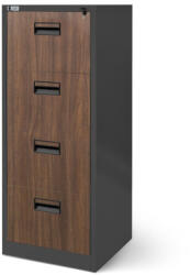 JAN NOWAK SARA V4 fém függőmappa tároló, irattartó szekrény, 460x1320x620, modell antracit-dió, 4 fiókos