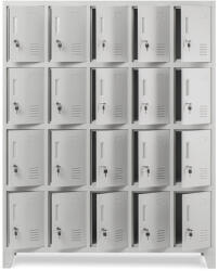 JAN NOWAK ROBERT fém öltözőszekrény, 20 rekeszes, 1360x1720x450, modell szürke