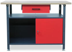 JAN NOWAK ERIC műhelyasztal, antracit-vörös