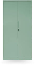 JAN NOWAK DAWID fém öltözőszekrény, 900x1850x450, pasztellzöld