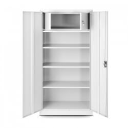 JAN NOWAK TOMASZ fém iratszekrény, kis szekrénnyel, 900x1850x400, modell fehér