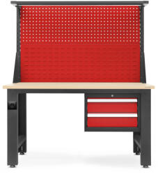 JAN NOWAK LOGAN Munkapad, 1500 x 1700 x 750 mm, antracit-piros